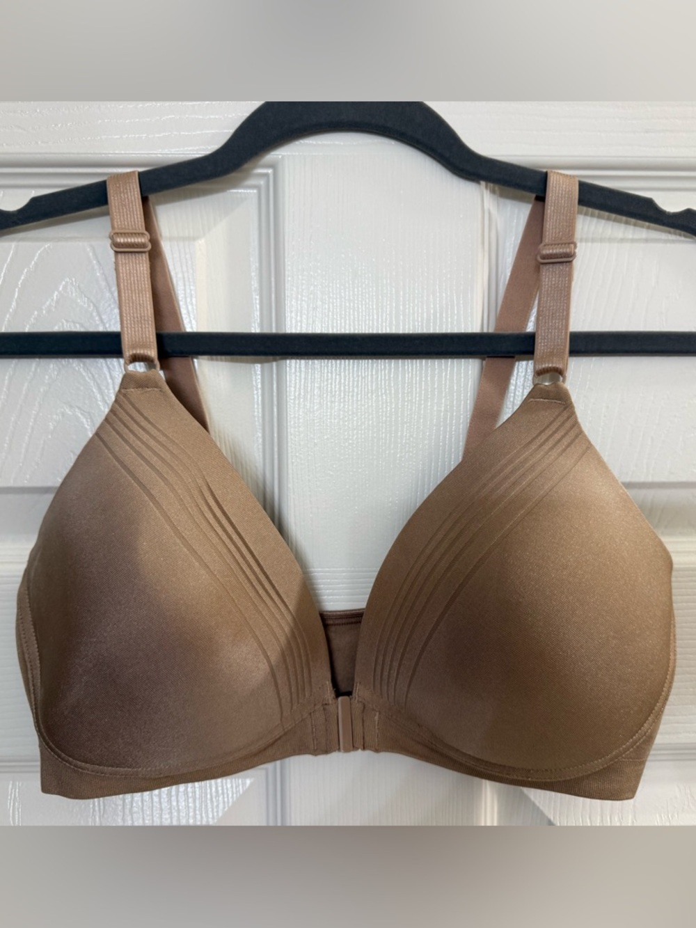 NWOT - Warner's Smooth Molded Mocha Brown T-Shirt Bra - Front Closure